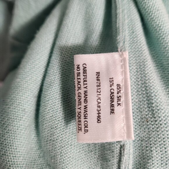 Eileen Fisher Green Silk Cashmere Sweater Small - Picture 4 of 4